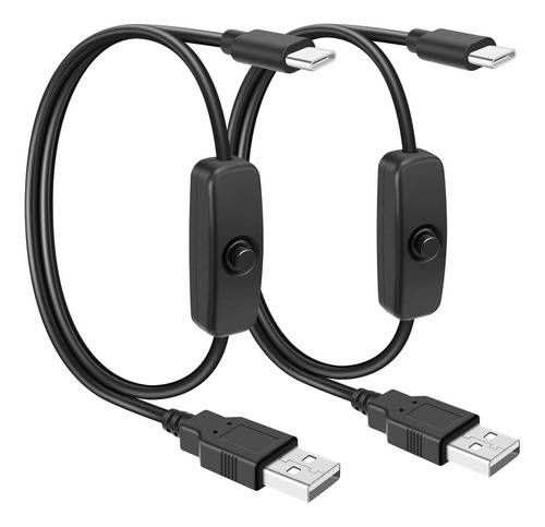 Rgbzone 2 Cables De Interruptor Usb De 6.6 Pies/6.6 Ft 5 V,