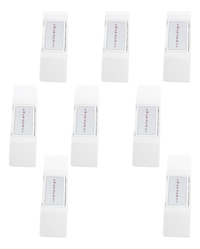 8 Botones De Pánico Sfire 23 X 75 X 15 Mm Blanco Sf12emg