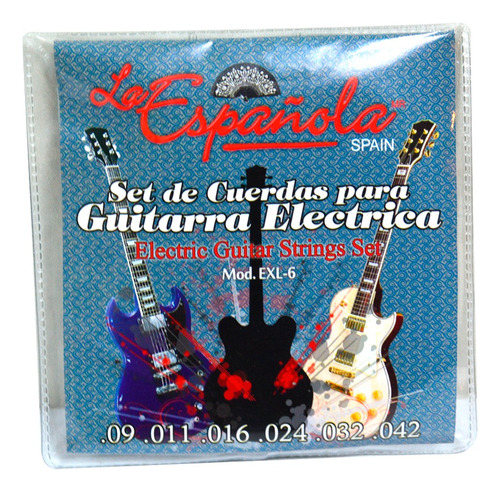 Set De Cuerdas Para Guitarra Electrica Mod.exl-6 La Española