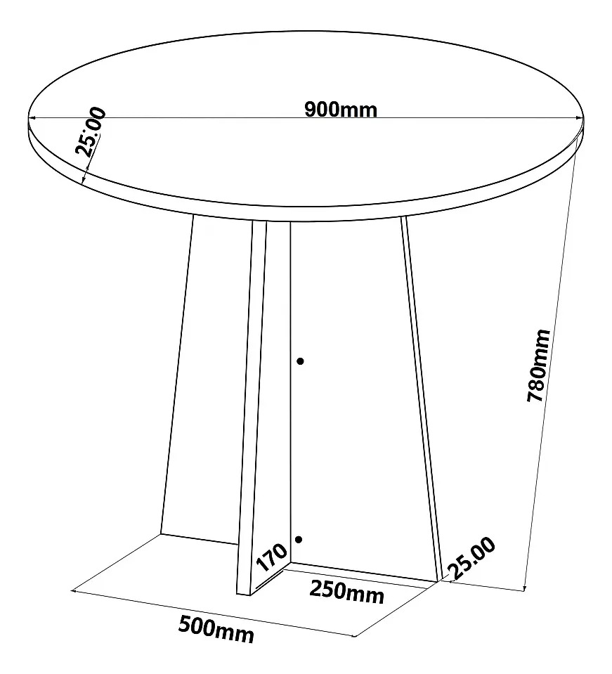 Mesa De Jantar Modelo Slim Viero, Cor Imbuia, Design Moderno, Tampo Em Mdf