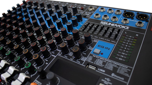 Mesa De Som 10 Canais Soundvoice Ms-10.4 Safira Plus