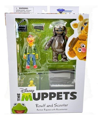 Figura Rowlf Y Scooter - Disney The Muppets Select