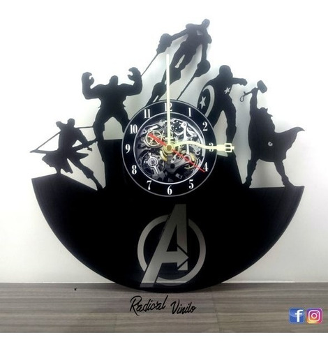 Reloj De Vinilo Avengers Marvel Comics Regalos Decoracion