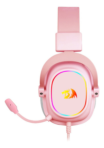 Headset Gamer Redragon Zeus X Rosa Rgb Rosa