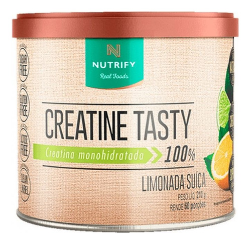 Creatina Monohidratada Nutrify 210g - Sabor: Limonada Suiça Limonada Suíça