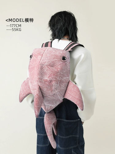 Js Nueva Mochila De Gran Capacidad Con Forma De Tiburón