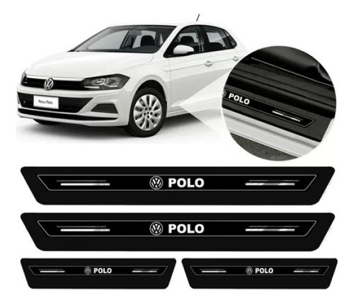 Cubre Zócalo Protector Volkswagen Polo Negro Kit 4 Puertas