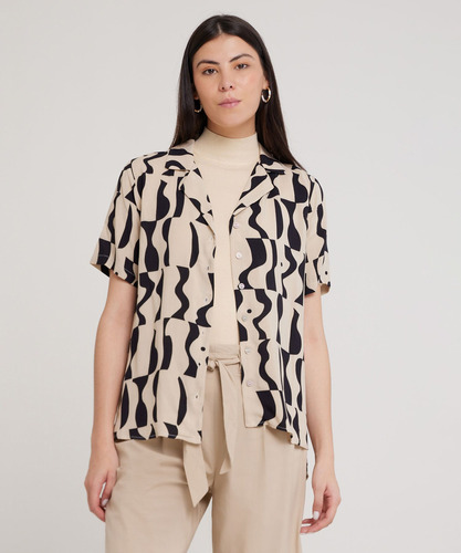 Camisa Mujer Patprimo M/c Beige Viscosa 30010561-197