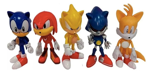  Set Figuras Coleccionables Sonic X5 Personajes