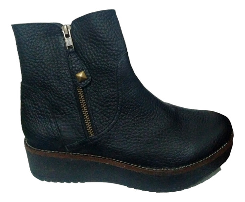 Bota Caña Baja Liso Mujer Ecocuero Plataforma Liquidacion