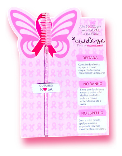 Mimo Cliente Outubro Rosa Escovinha Cilos Lash Design 30un