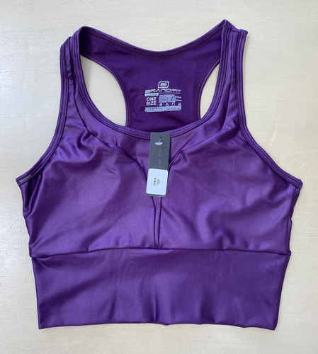 Top Brandfit Efecto Cuero Top Cuero Morado