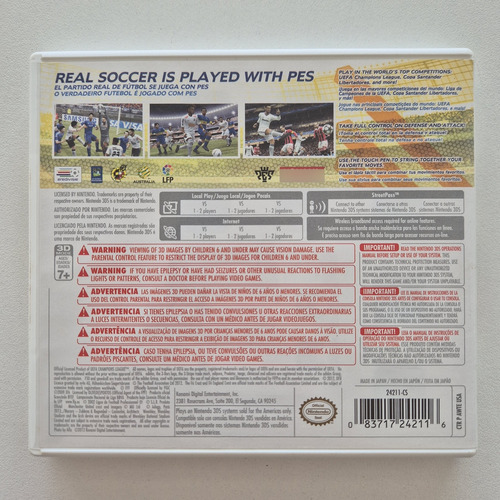 Pes 2013 Pro Evolution Soccer 3ds Original Pronta Entrega Nf (Usado)