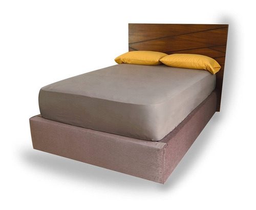 2 Sábanas De Cajón | Dues | Matrimonial | 2 Colores A Color Taupe - Cobalto Diseño de la tela Liso