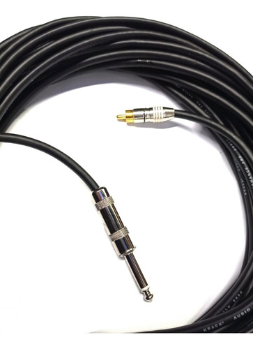 Cable De Rca A Plug 6.3 Mono De 25 Metros Uso Rudo