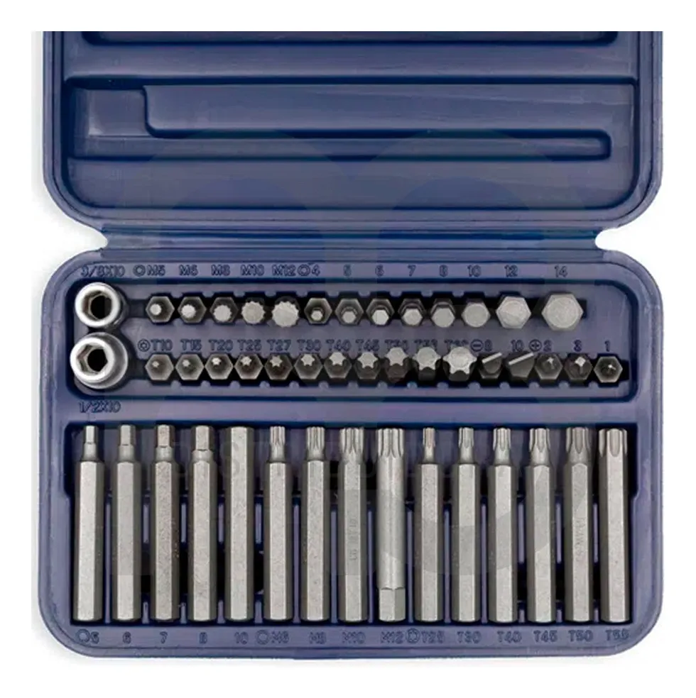 Juego Puntas Torx Allen Multiestria Set Kit Con 46 Pz Ph Pl