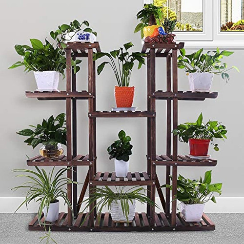 Ufine ,soporte De Madera Para Macetas Interior Y Exterior