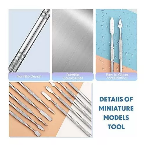 5 Pieces Miniature Sculpting Tools Set Mini Stainless Steel Double-Headed  Tool for Model and Convert Plastic, Resin and Metal Tabletop War Game