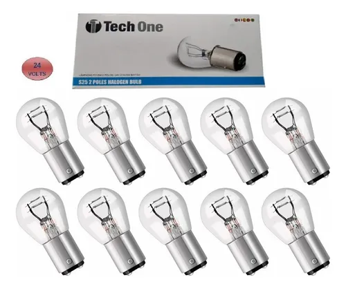 Kit 20 Lampada Bay15d 1034 Halogena 2 Polo P21/5w Cinoy 24v