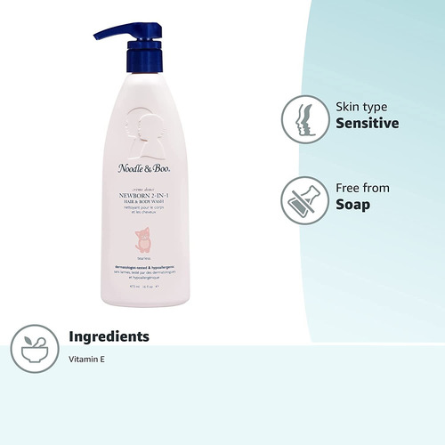 Noodle Boo Recién Nacido 2 En 1 Lavado Para Cabello Y Cuer