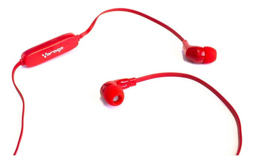 Audífonos Inalámbricos Bluetooth Vorago Epb-103 Manoslibres Color Rojo