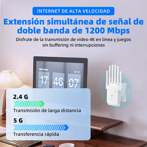Repetidor Amplificador De Señal Wifi Router De 6 Antena