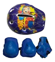 Comprar Kit Capacete Infantil Com Acessorios Bike Skate Patins Azul