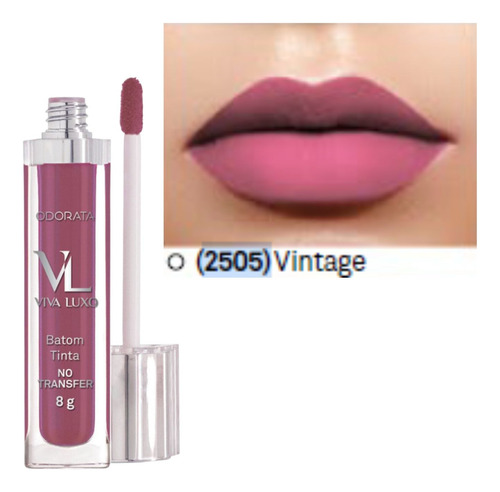 Batom Rosa Vintage Supermatte Não Borra Viva Luxo Odorata