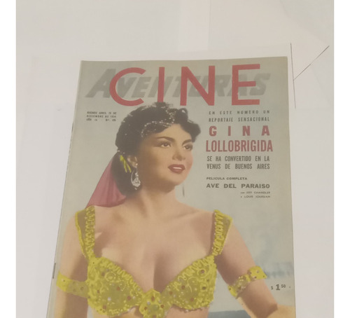 Revista Cine Aventuras N° 425 De 1954 Tapa Gina Lollobrigida