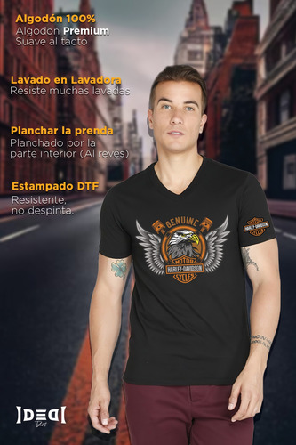Playera Harley Genuine Cuello Redondo
