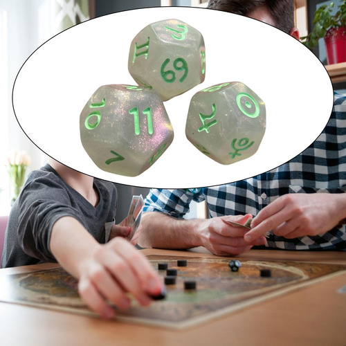 3 Dados De Resina Juguetes De Enseñanza De De Claro Y Verde