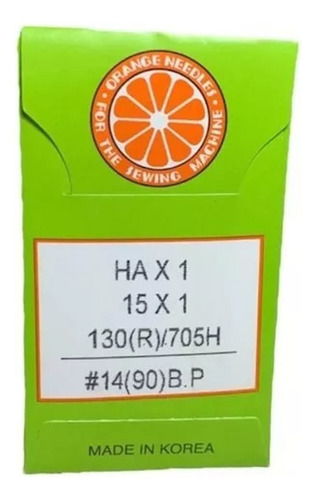 Aguja Orange Hax1  Para Maquina Familiar X 10unidades
