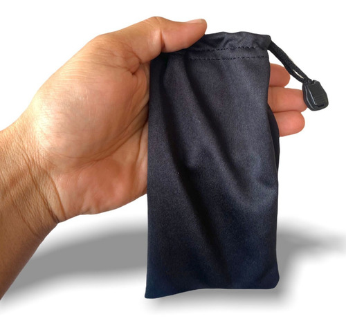 Kit 3 Saquinhos Para Óculos Preto Resistente Atacado Premium