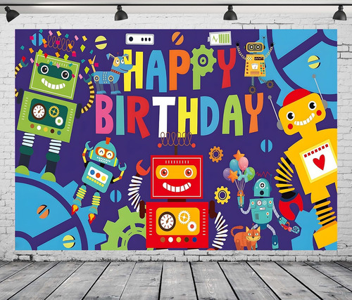 Robot Para Fiesta De Cumpleaños De Niños 2.13 X 1.52 M