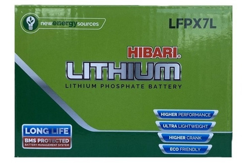 Bateria Hibari Litio Yb7-a Lfpx7 Moto 