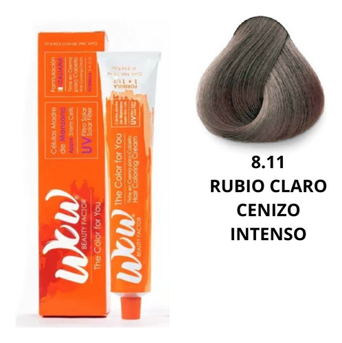 Tinte Para Cabello Wow Con Aceite De Manzana Tono:8.11 6pza