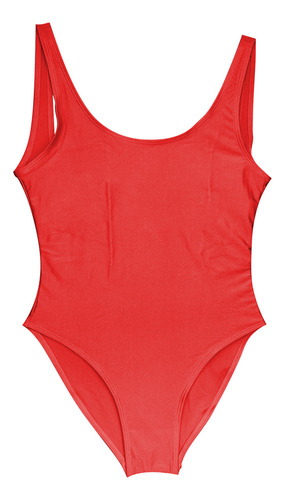 Traje De Baño Sólido De Una Pieza For Mujer, Traje De Baño