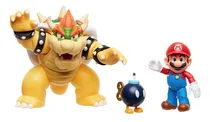 Comprar Set De Muñecos Nintendo Mario Vs Bowser Diorama