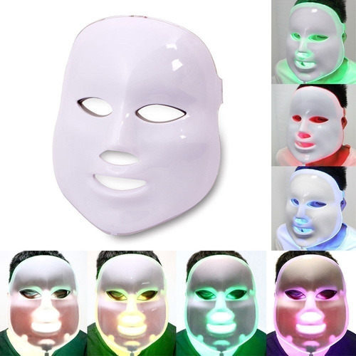 Imagen 2 de 5 de Mascara Led Tratamiento Facial 7 Colores Fototerapia