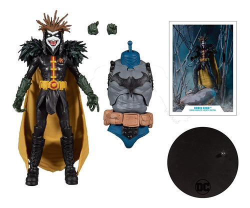 Imagen 10 de 10 de Mcfarlane Figura Robin King Articulada Dc Batman Multiverso Dark Nights Escala 18cm Original