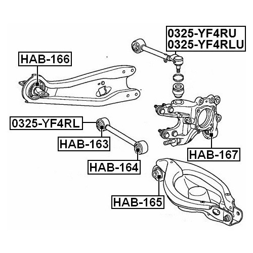 Buje Suspension Trasera Pilot 09/15 Hab-166