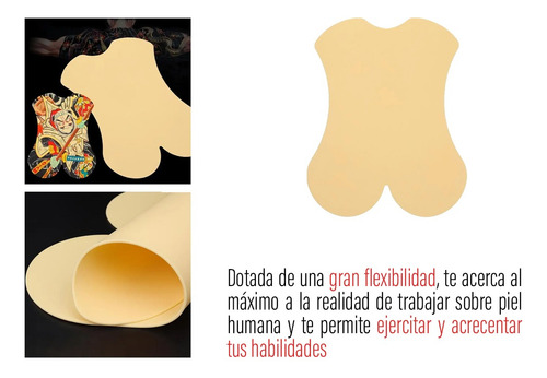 Piel Sintética Para Práctica De Tatuaje Espalda Amarilla