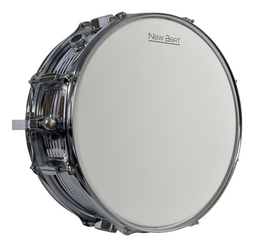 New Beat Nb-sk1455 Tarola Acero 14 X 5.5 Pulgadas Con Atril Color del casco Plateado