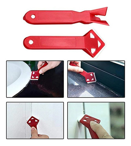 Kit 2 Ferramentas Raspador Calafetar Excesso Rejunte Piso