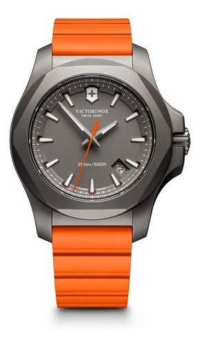 Reloj Victorinox Inox Titanium 241758 Hombre -rdaniel Color de la malla Naranja