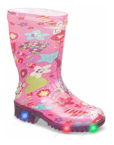 Imagen 1 de 7 de Botas De Lluvia Kohana Fucsia Para Niña Los Gomosos