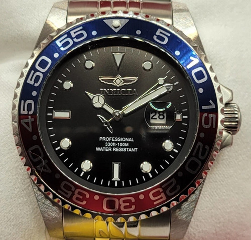 Reloj Invicta Pro Diver 48388 Pepsi Hombre Acero Plateado Plateado Rojo/azul Negro (Reacondicionado)
