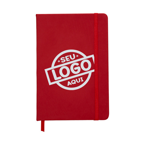 Caderneta De Anotações Vermelha Personalizada - Sem Pauta