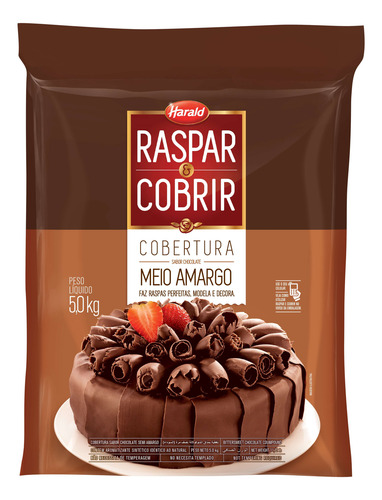 Chocolate Frac. Raspar E Cobrir 1/2 Amargo 5kg - Harald