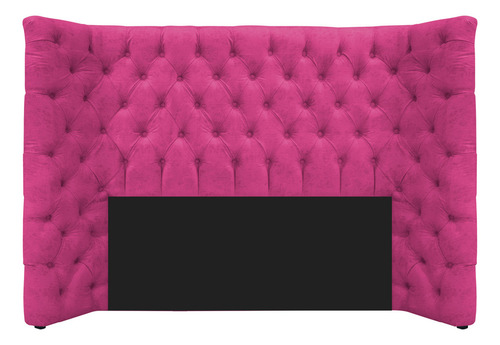 Kit Cabeceira E Calçadeira Baú Casal Everest P02 140cm Suede Cor Pink